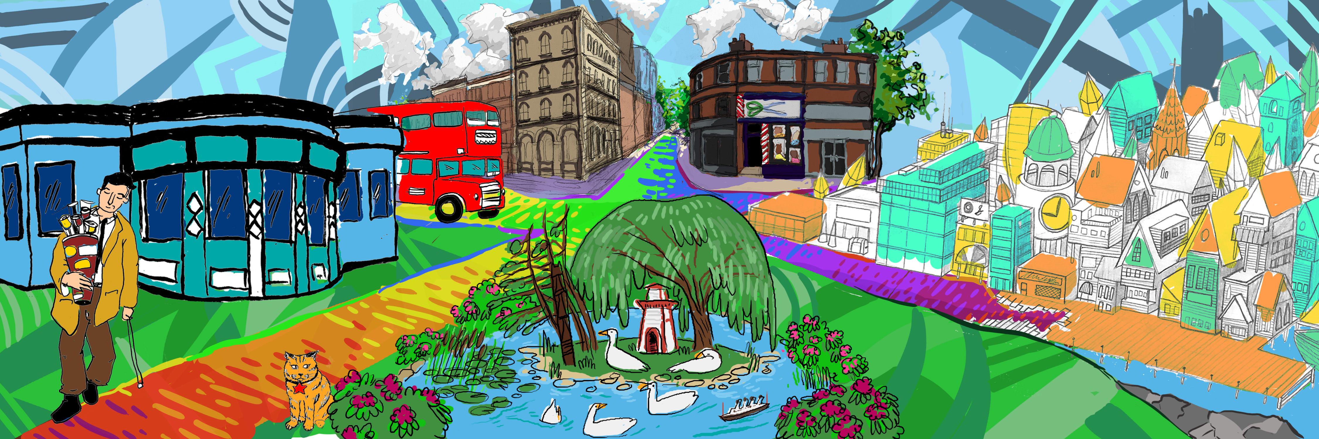 GTP The Penny Lane mural complete imagery alley at 5222 Blowers Street
